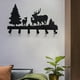 thumbnail image 3 of Gancho de pared de hierro para colgar, organizador de almacenamiento, silueta decorativa para puerta Árbol de ciervo, 3 of 8