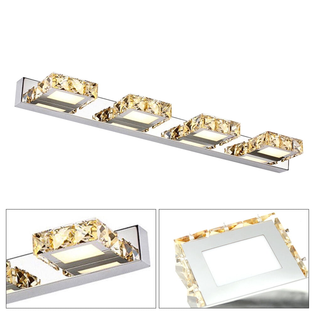 LED Crystal Front Mirror Toilet Wall Lamp Make-Up Vanity Light Bathroom Modern 85-265V 12W 62*5*11cm for Bathrooms, Bedrooms, Study Rooms
