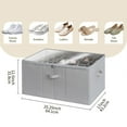 thumbnail image 4 of Closet Shoe Organizer with Adjustable Dividers,Holds 16-24 Pairs,Clear Dust-Proof Cover & Sturdy Cubby Design for Sneakers,loafers etc., 4 of 4