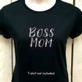 thumbnail image 2 of JCS Rhinestones Boss Mom Iron-on Clear Rhinestone Pink Rhinestud Transfer, 2 of 4