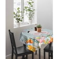 thumbnail image 4 of Easter Bunny Suqare Tablecloth - 60 x 60 Inch, Easter Eggs Spring Farmhouse Wood Grain Teal Blue Waterproof & StainResistant Tablecloth, Washable Oil-proof Table Cover for Dining/Party/Wedding/Buffet, 4 of 9