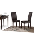 thumbnail image 2 of WyndenHall  Normandy Transitional Parson Dining Chair (Set of 2) - 18.1"w x 18.5" d x 39.4" h Tanners Brown Faux Leather,Foam, 2 of 5