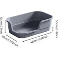 thumbnail image 3 of Low Entry Litter Box for Senior Cats & Kittens - High Sided, Anti-Splash Corner Tray for Small/Medium Pets, Easy Clean Open Top Design, Grey(DSF), 3 of 6