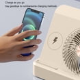 thumbnail image 4 of Ventilador de Escrito Con Estacia de Carga Inalámbrica, Carga por Teléfonos Inteligentes, Pantalla Digital, Plegable Pequeño Tranquilidad, Parajar en Casa en Casa, 4 of 7