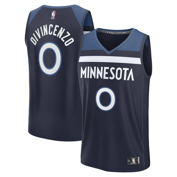 Men's Fanatics Donte DiVincenzo Navy Minnesota Timberwolves Fast Break Replica Player Jersey - Icon Edition