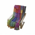 thumbnail image 4 of Abstract Soft Flannel Fleece Throw Blanket, Rainbow Colored Geometric Square Shaped Blurry Hazy Effects Watercolor Design, Cozy Plush for Indoor and Outdoor Use, 70" x 90", Multicolor, by Ambesonne, 4 of 6