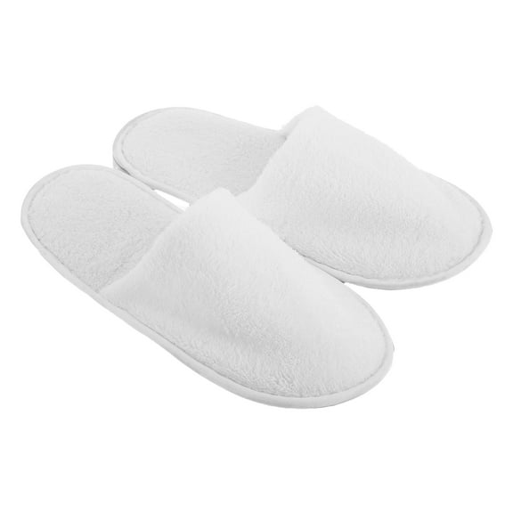 OUNONA  Hotel Non-slip Shoes Spa Wedding Slippers Child Travel White