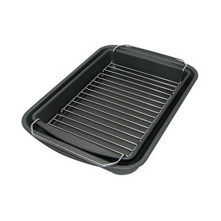 Teflon Cylinder Set - ProBake Teflon Xtra Non-Stick Bake, Broil, & Roast Pan Set with Chrome Rack
