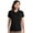 Black, variant on Women's 5-Button Placket Knit Collar Polo Shirt