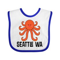 Inktastic Seattle Octopus Washington Vacation Boys or Girls Baby Bib