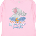 thumbnail image 4 of Inktastic My Great Aunt Loves Me Cute Elephants Clouds Moon and Stars Boys or Girls Long Sleeve Toddler T-Shirt, 4 of 5