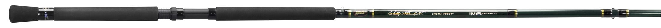 Lew's Wally Marshall Troll Tech Casting Fishing Rod, 16-Foot 3-Piece Rod, Medium-Heavy Power, Black