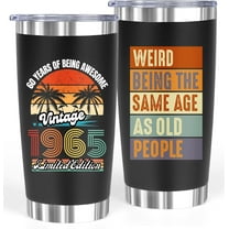 20oz Tumbler Personalized 60th Birthday Gifts for Men & Women, 1965 Year Born Cool Gift Idea for Him Her, Parents
