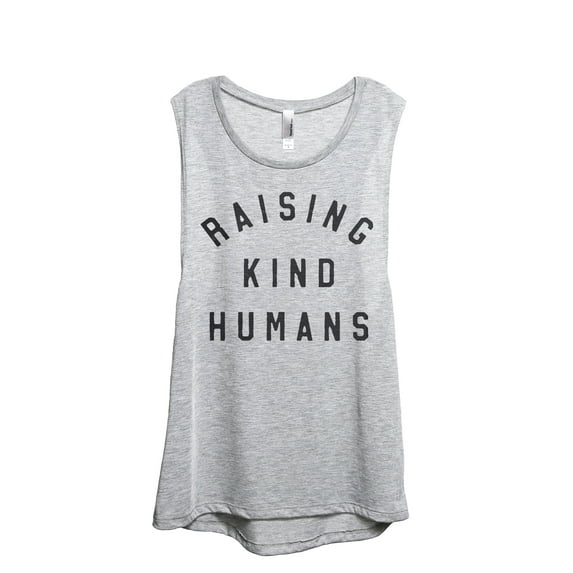 Raising Kind Humans Women's Fashion Sleeveless Muscle Workout Yoga Tank Top Sport Grey Large
