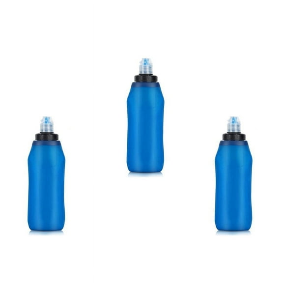 3 Pcs 500Ml Water Filter Bottle Water Filter Straw Soft Folding Outdoor Filtered Bag for Camping Hiking Cycling