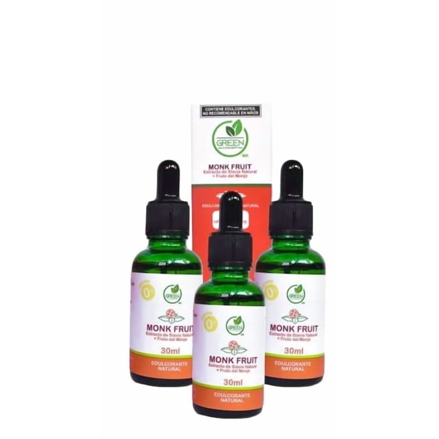 Green Concept 3 Pack Endulzante Líquido Monk Fruit/Fruta Del Monje 30ml (90 ml)