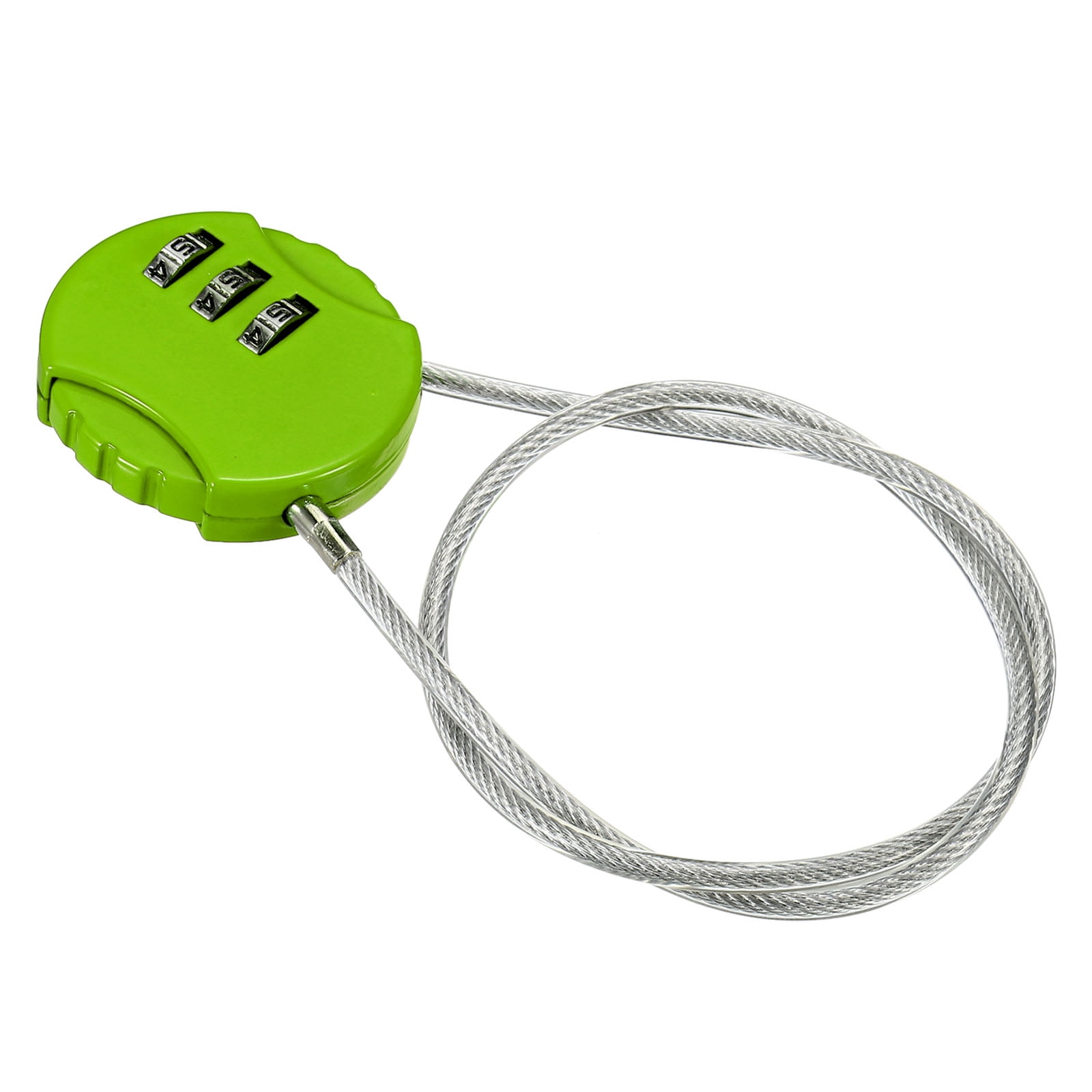 Unique Bargains Small Combination Lock 3 Digits Luggage Padlock for Gym Locker Green 1 Pc