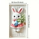 thumbnail image 2 of Cubierta de puerta de bienvenida de conejo, decoración de fondo de puerta de Feliz Pascua rosa, letrero de bienvenida para puerta de entrada de Pascua para recuerdos de fiesta de Feliz Pascua, 2 of 7