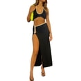 thumbnail image 2 of VISgogo Traje casual para mujer, sin mangas, sin espalda, con cuello halter y falda larga dividida de cintura alta VISgogo  moda, 2 of 9