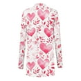 thumbnail image 4 of YueHuiYing Heart Sweater For Women Mid-Length Valentines Open Front Cardigan Plus Size Casual Long Sleeve Knitted Outfits, 4 of 4