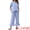 Blue, variant on Women's 2 Piece Pajamas Sets Gingham Short Sleeve Babydoll Shirt XL Blue