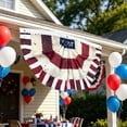thumbnail image 4 of Miwamany Patriotic Pleated Fan Flag Banner,4th of July Decorations for Outdoor Porch & Railing, Red White & Blue Decor for 4th of July, Memorial Day, Independence Day Decorations, 4 of 6