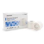 McKesson Medical Tape High Adhesion Silk-Like Cloth 2 Inch X 10 Yard White NonSterile, 100202 - BOX OF 6