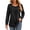 Black, variant on Blouses for Women Pleated Long Sleeve Shirts Crew Neck Dressy Casual Tunic Tops