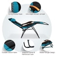 thumbnail image 5 of MF Studio 2 piece XL Oversized Padded Zero Gravity Chair Folding Lounge Recliners With Cup Holder, Aqua, 5 of 5