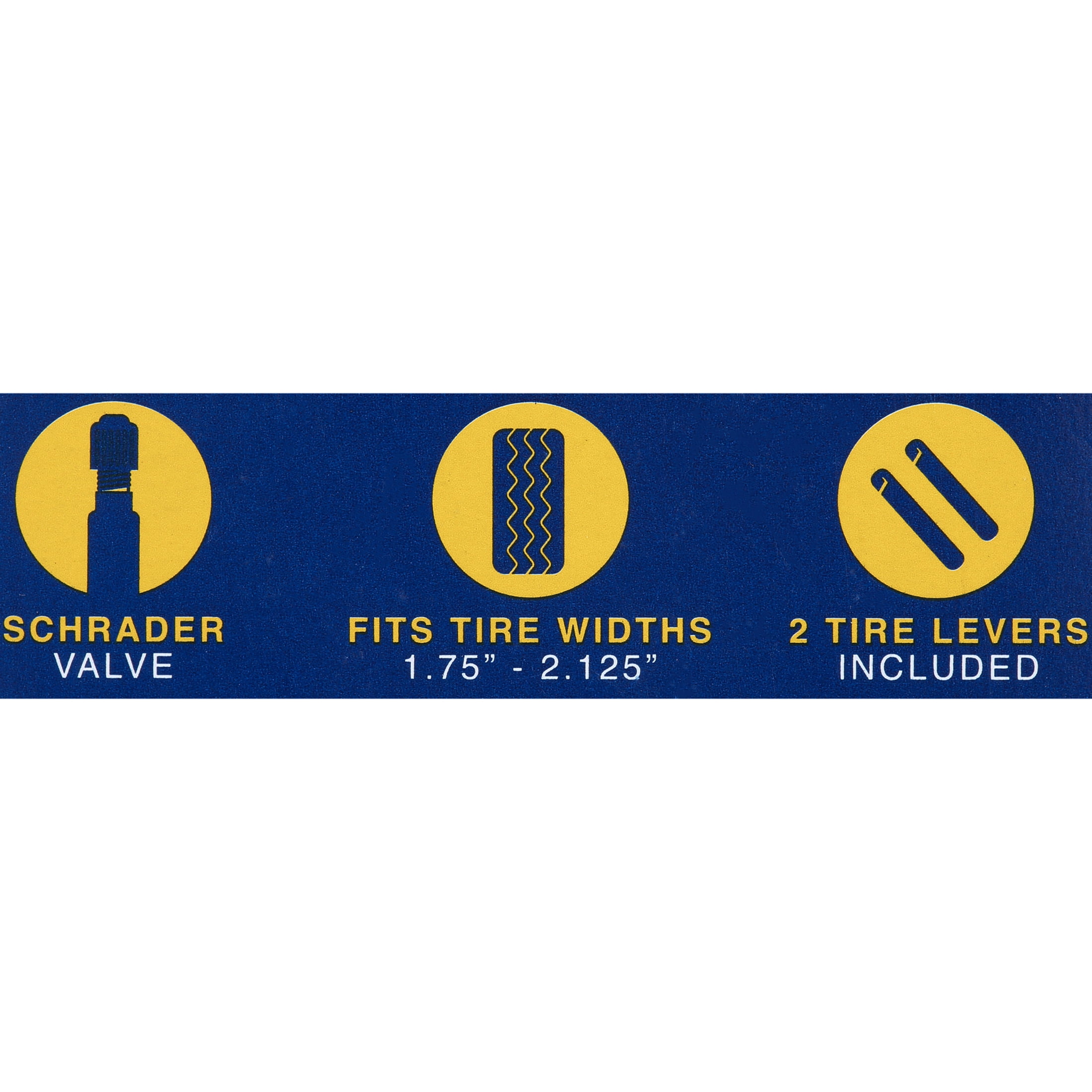 (4 pack) Goodyear 20" x 1.75-2.125" Heavy Duty Bike Tube, Schrader Valve