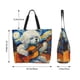 thumbnail image 5 of Disketp Dog Guitar Starry Night Bolsa Tote Estampada para Mujer, Bolso de Hombro y de Mano para Compras y Viajes, 5 of 8