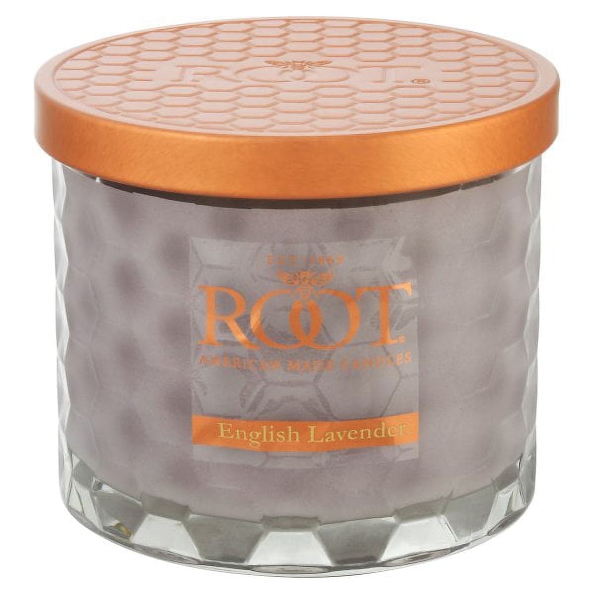 ROOT Candles 12 oz 3-Wick Signature Honeycomb filled Jar. Scent: English Lavender