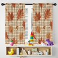 thumbnail image 5 of Turkey Design Maple Leaf Kitchen Curtains 2 Pack Cafe Curtains Short,42x54in Kitchen Curtains Fall Holiday Long Curtain, 5 of 5