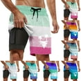 thumbnail image 2 of CHENge Swim Shorts Men 3xl Fashion Funny/novelty Print Quick-Dry Swimming Swimsuit Beach Shorts with Liner Big and Tall Stretch Fabric Mens Summer Clothes, 2 of 5