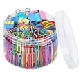 thumbnail image 1 of Essentiels de Rentrée Scolaire Pince à Papier Colorée Pince à Queue d'Aronde Ensemble de Six Boîtes, 1 of 5
