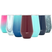 Simple Modern Spirit 16oz Wine Tumbler with Lid - Vacuum Coffee Mug Stemless Cup 18/8 Stainless Steel -Cabernet