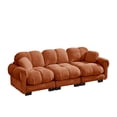 thumbnail image 2 of Bocarali Home Chenille Cloud 3-Seater Sofa, Deep Seat, Orange, 2 of 10