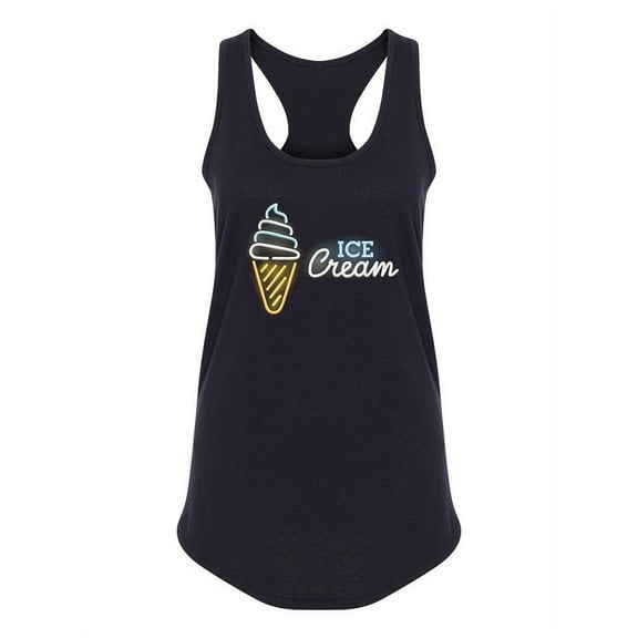 Ice Cream Neon Design Tank Women -Image by Shutterstock, Female Large