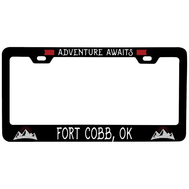 Fort Cobb Oklahoma Vanity Metal License Plate Frame Walmart Com