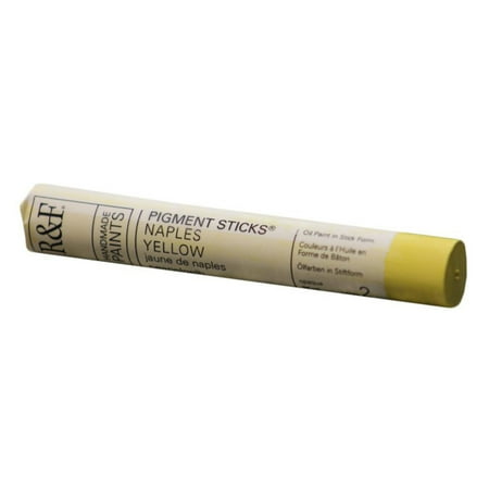 UPC: 0836943005273 | R&F Handmade Paints Pigment Stick 38ml Naples Yellow