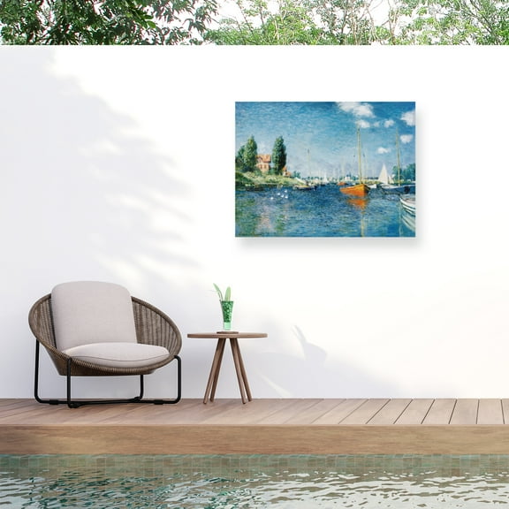 Claude Monet 'Red Boats at Argenteuil' Outdoor All-Weather Wall Decor