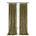 thumbnail image 4 of Kate Aurora Park Avenue 2 Piece Criss-cross Tab Top Velvet Window Curtain Panels - Assorted Colors & Sizes, 4 of 5