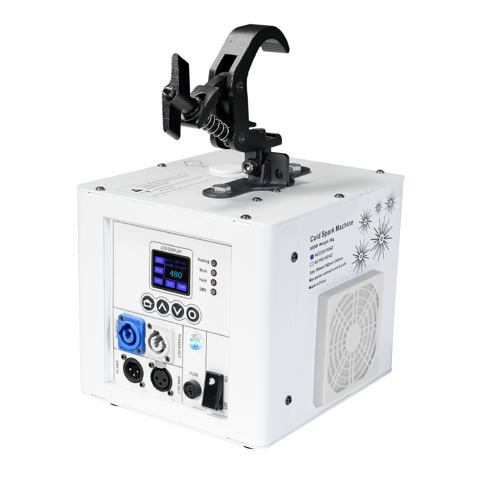 2Pack 800W Spray Down  Waterfall Sparkler Cold Spark Fountain Machine Remote DMX Control with Case
