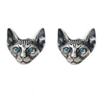 OOKWE Vintage Sphink Cat Studs Earrings Women Ear Studs Ear Piercing Cartilage Jewelry