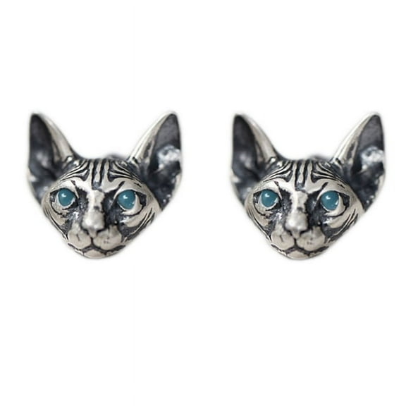 OOKWE Vintage Sphink Cat Studs Earrings Women Ear Studs Ear Piercing Cartilage Jewelry