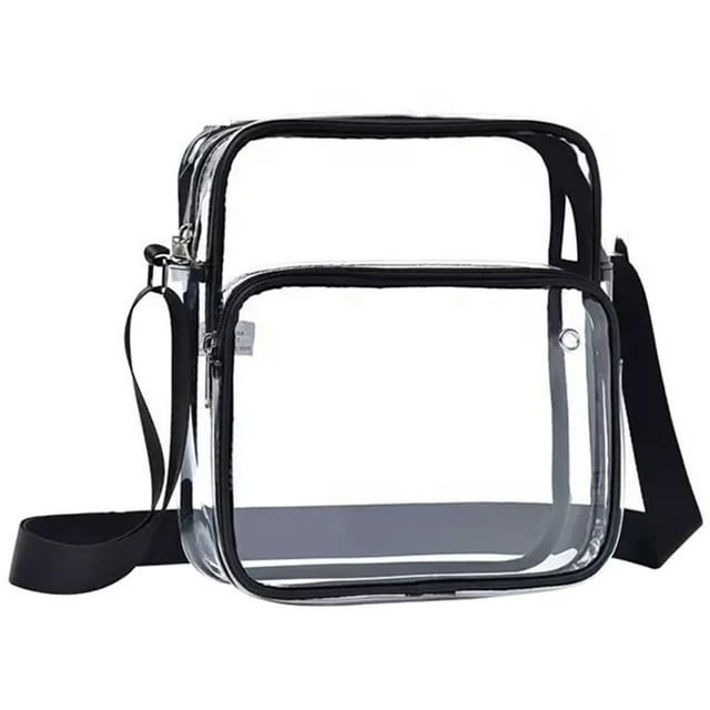 Bolsa de almacenamiento transparente, bolso cruzado transparente, bolso transparente, bolso portátil para mujer, bolso ajustable