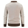 thumbnail image 4 of Tiweut Casual Mens Sweaters Male Fall and Winter Zip Stand Collar Long Sleeve Outdoor Knitted Wool Blouses Beige,4XL, 4 of 4