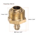 thumbnail image 2 of Unique Bargains 5 Pcs Raccord Droit en Laiton R3/8-19 Filetage SAE Accessoires de Tétine Hydraulique, 2 of 7