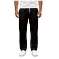 thumbnail image 3 of Akiihool Mens Stretch Chinos Men's Yoga Athletic Pants Casual Jersey Pants for Men Black,XL, 3 of 7