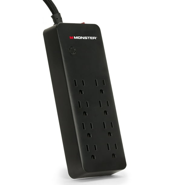 Monster 2000J Surge Protector 8 Grounded AC Outlets with 6’ Nylon